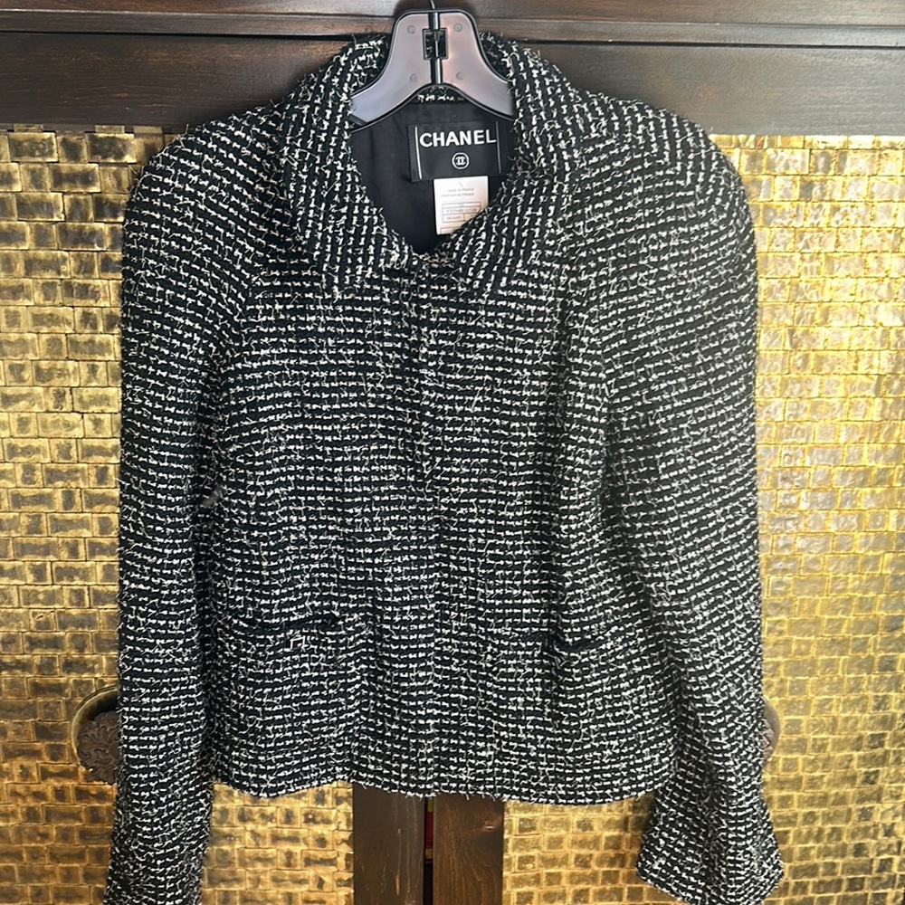 Chanel tweed jacket worn once. Bought from the Rodeo Drive Boutique in 2001.